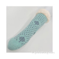 Chaussettes de pantoufle tricot thermique antidérapante